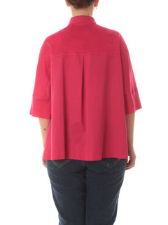 Elena Mirò camicia in cotone da donna ciclamino
