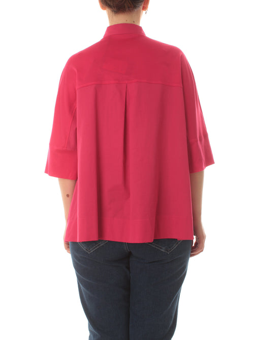 Elena Mirò camicia in cotone da donna ciclamino