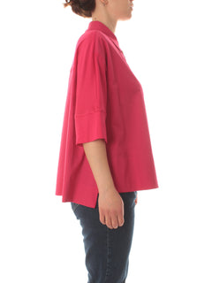 Elena Mirò camicia in cotone da donna ciclamino