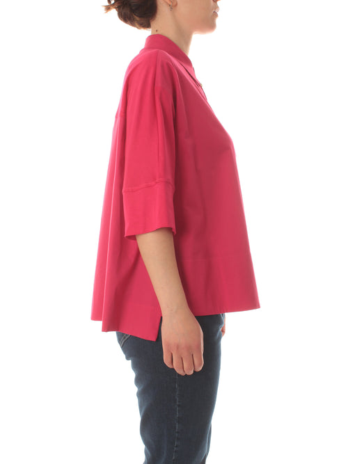 Elena Mirò camicia in cotone da donna ciclamino