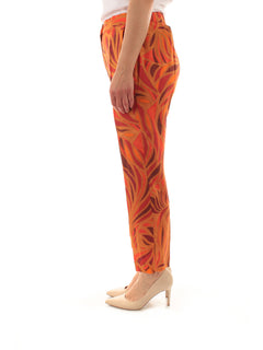 Elena Mirò pantaloni stampati da donna arancione