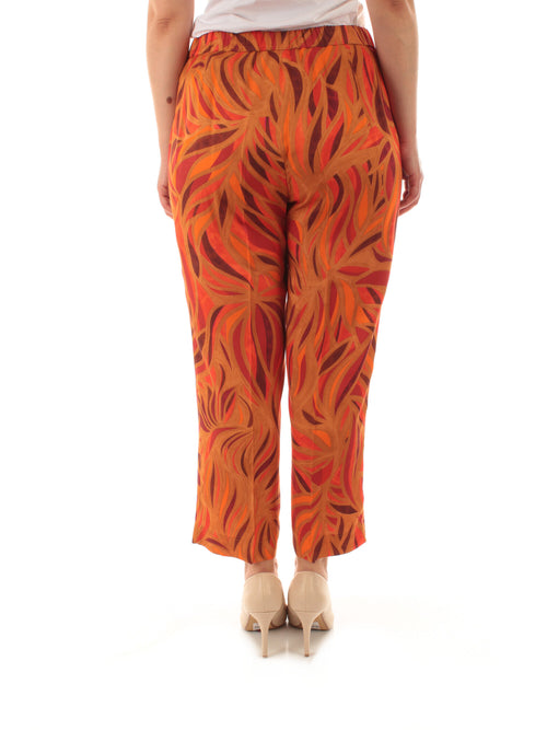 Elena Mirò pantaloni stampati da donna arancione