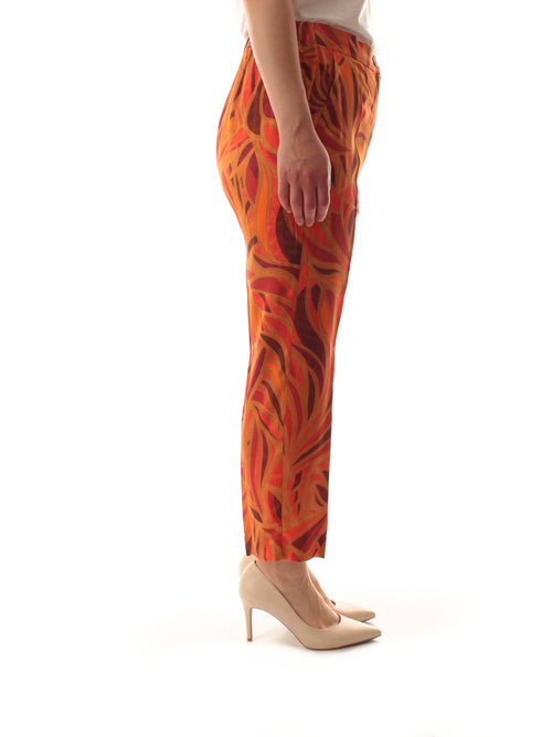 Elena Mirò pantaloni stampati da donna arancione