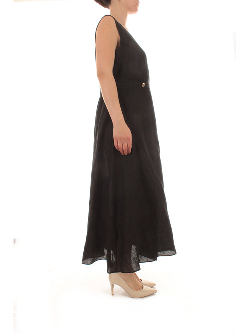 Elena Mirò abito in lino da donna nero