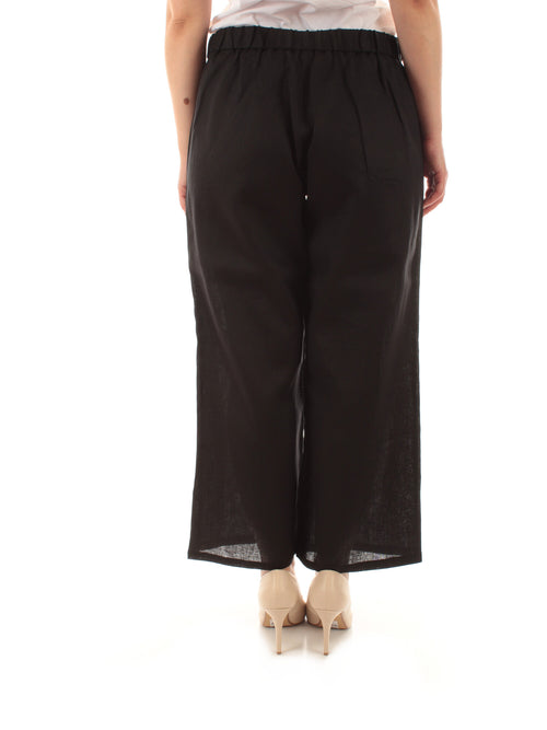 Elena Mirò pantaloni ricamati da donna nero