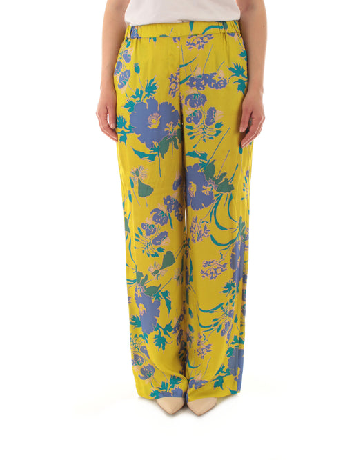 Elena Mirò pantaloni stampati da donna lime
