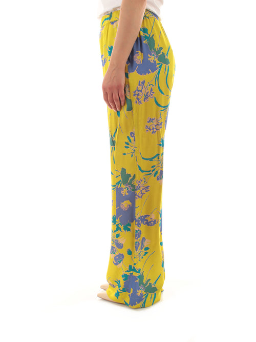 Elena Mirò pantaloni stampati da donna lime