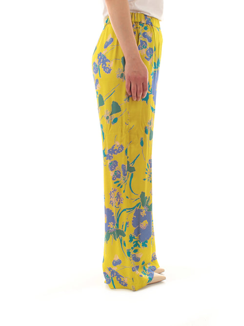 Elena Mirò pantaloni stampati da donna lime