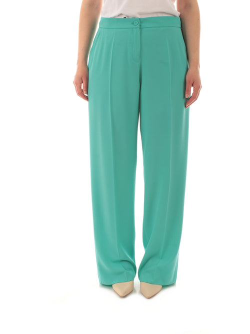 Elena Mirò pantaloni in cady stretch da donna verde acqua