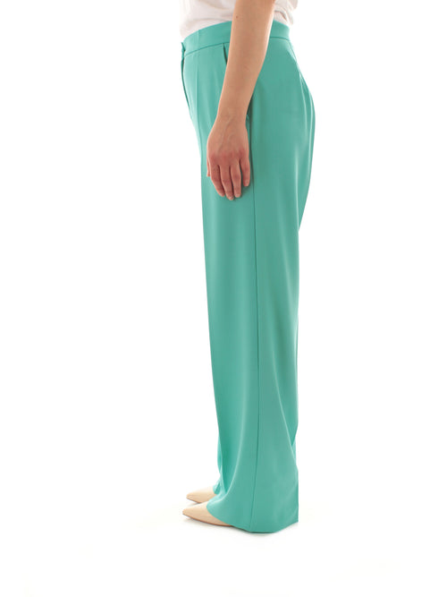 Elena Mirò pantaloni in cady stretch da donna verde acqua