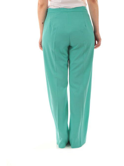 Elena Mirò pantaloni in cady stretch da donna verde acqua