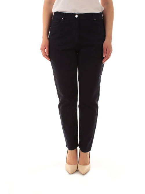 Luisa Viola pantaloni cinque tasche da donna blu navy