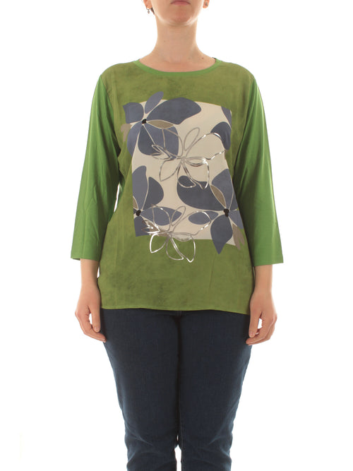 Luisa Viola T-shirt stampata da donna verde