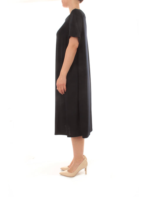 Luisa Viola abito in jersey lucido da donna blu
