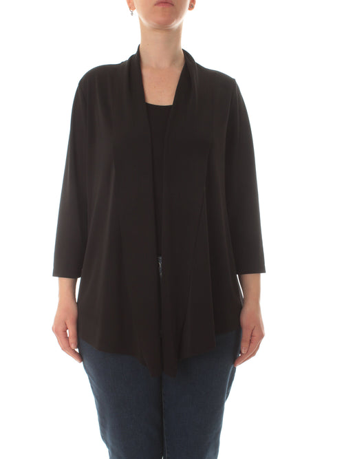 Luisa Viola cardigan aperto da donna nero