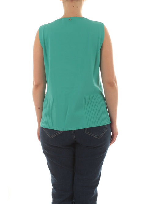 Elena Mirò top in maglia da donna verde acqua