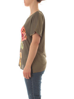 Luisa Viola T-shirt da donna verde militare