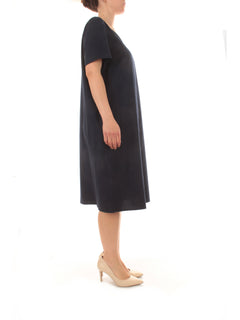 Luisa Viola abito in popeline da donna blu