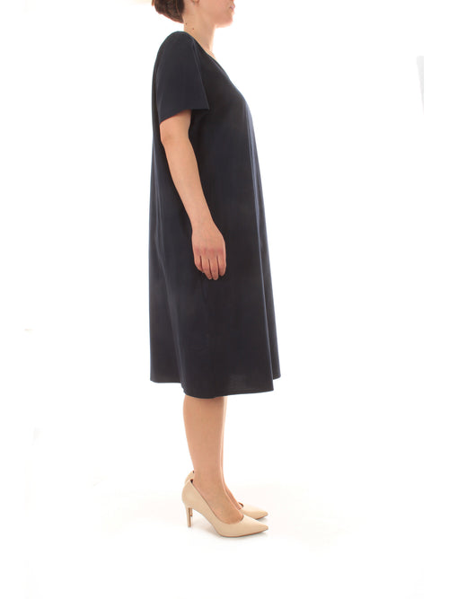Luisa Viola abito in popeline da donna blu