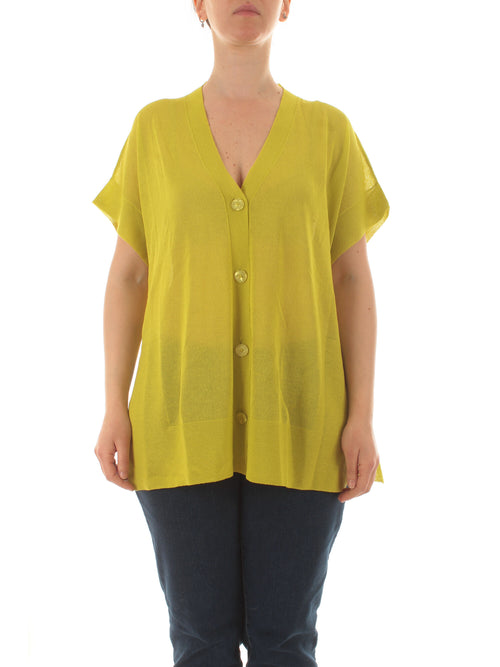 Luisa Viola cardigan con bottoni da donna lime