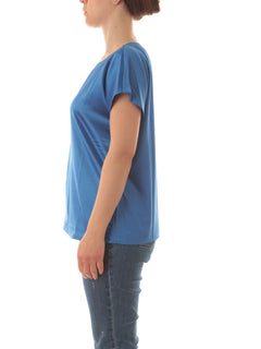 Marina Rinaldi Sport T-shirt bimateriale da donna bluette