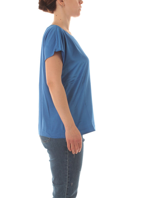 Marina Rinaldi Sport T-shirt bimateriale da donna bluette