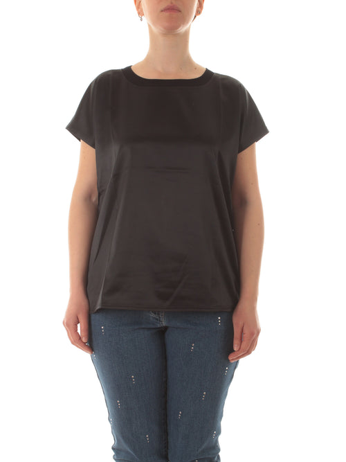 Marina Rinaldi Sport T-shirt bimateriale da donna nero