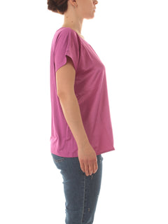 Marina Rinaldi Sport T-shirt bimateriale da donna ciclamino