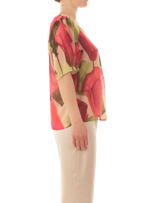 Persona By Marina Rinaldi PEGOLA top da donna dis. calla gesso