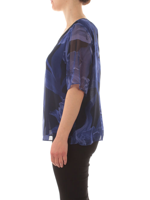 Persona By Marina Rinaldi PEGOLA top da donna dis. narciso blu