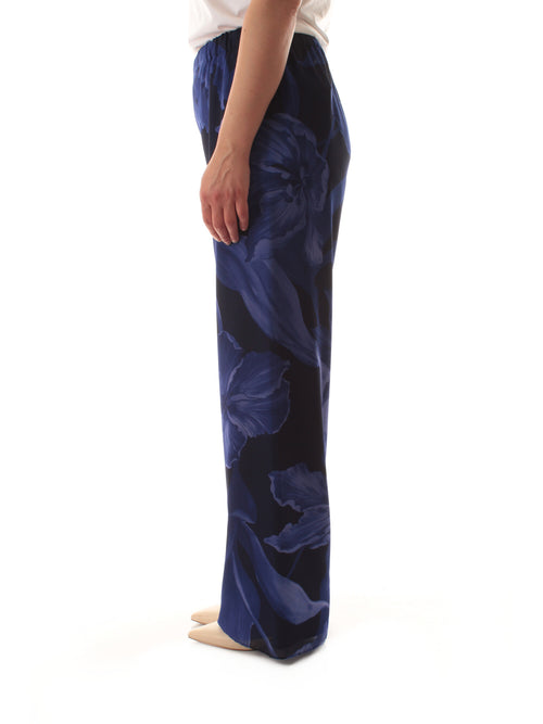 Persona By Marina Rinaldi ALAMARO pantalone da donna dis. narciso blu