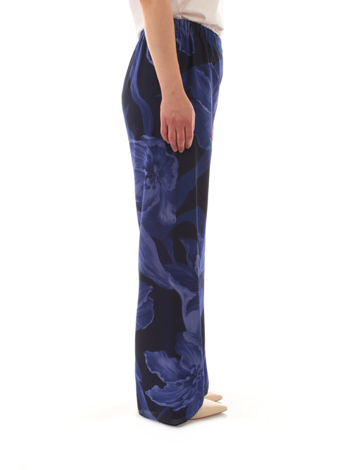 Persona By Marina Rinaldi ALAMARO pantalone da donna dis. narciso blu