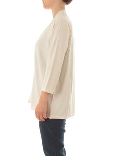 Persona by Marina Rinaldi PESCE cardigan da donna bianco seta