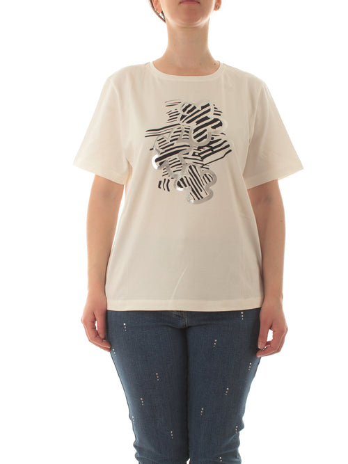 Persona by Marina Rinaldi ROMANA T-shirt bianco seta