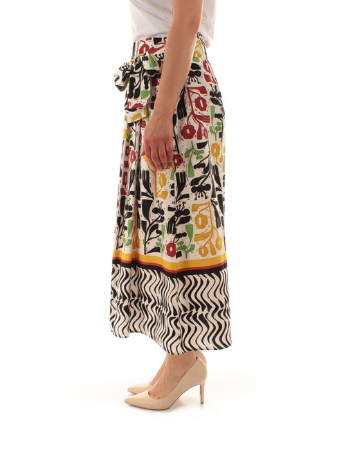 Persona By Marina Rinaldi ZENITH gonna in cotone stampato da donna multicolor