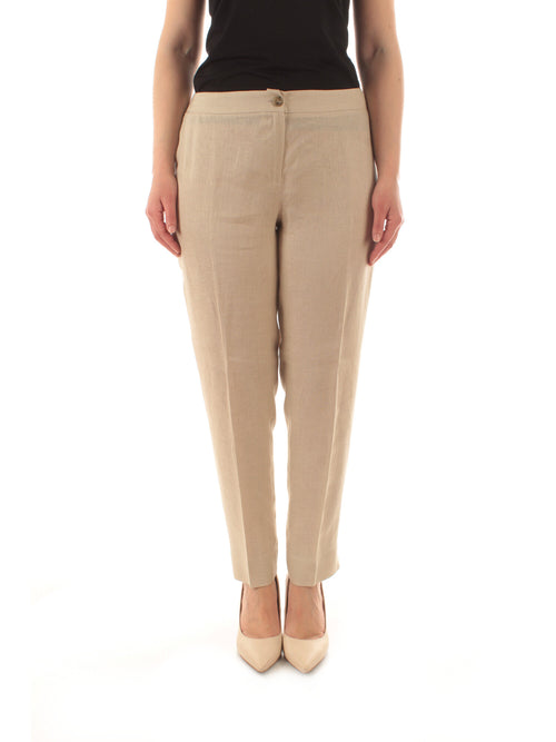 Persona By Marina Rinaldi ANGOLO pantalone in lino da donna sabbia