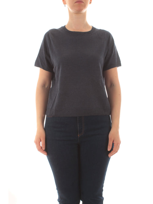 Persona by Marina Rinaldi CRIS coordinato in maglia da donna blu