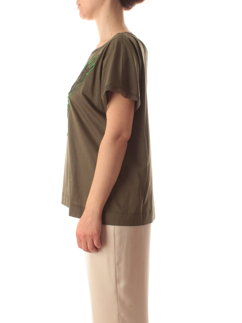 Gaia Life blusa da donna verde militare