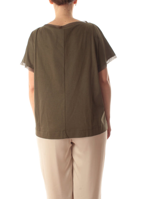 Gaia Life blusa da donna verde militare