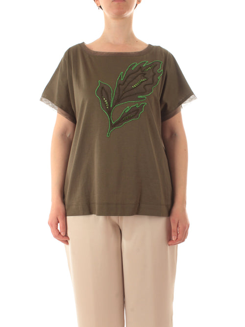Gaia Life blusa da donna verde militare