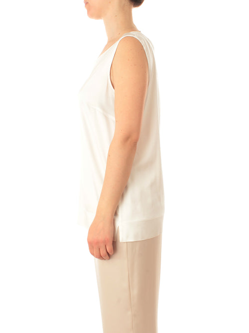 Gaia Life top in raso da donna panna