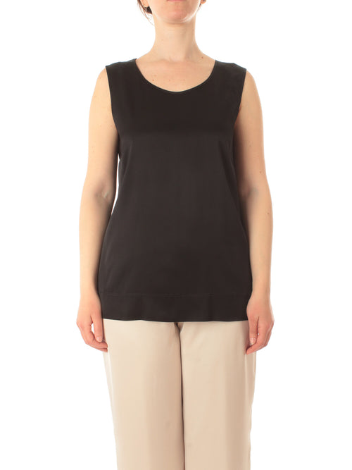 Gaia Life top in raso da donna nero