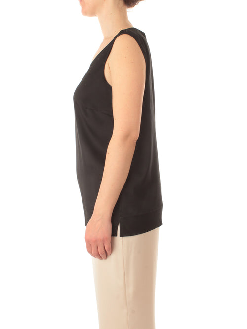 Gaia Life top in raso da donna nero