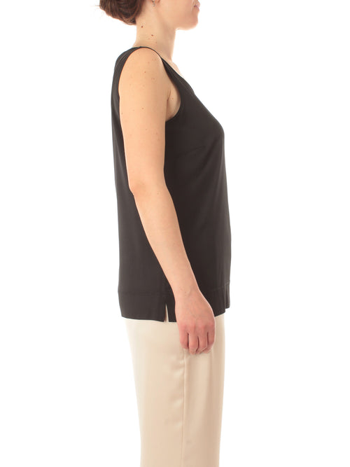 Gaia Life top in raso da donna nero