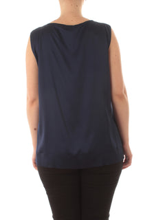 Gaia Life top in raso da donna blu navy