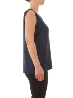 Gaia Life top in raso da donna blu navy