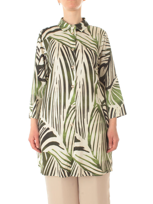 Gaia Life camicia verde da donna