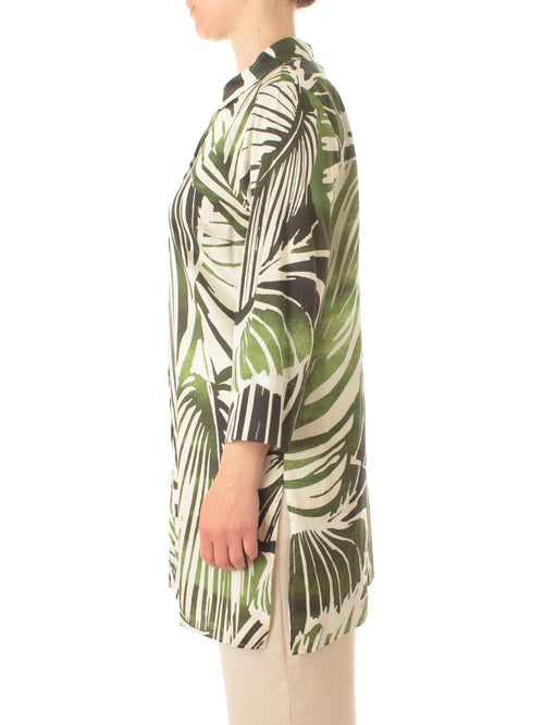 Gaia Life camicia verde da donna