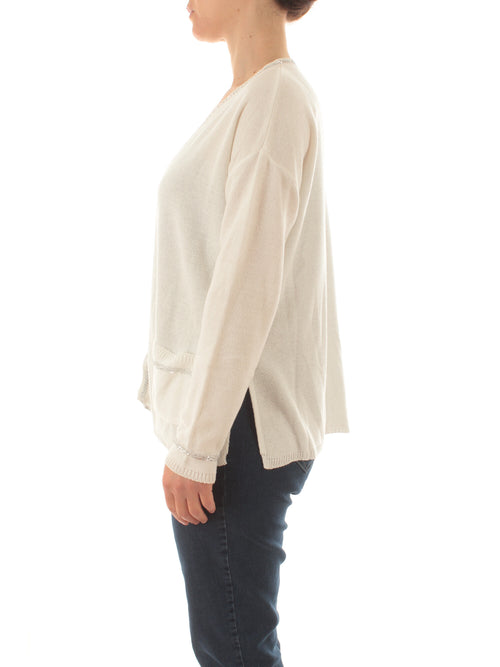 Gaia Life cardigan da donna bianco ottico