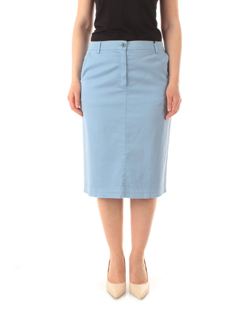 Gaia Life gonna longuette da donna azzurro